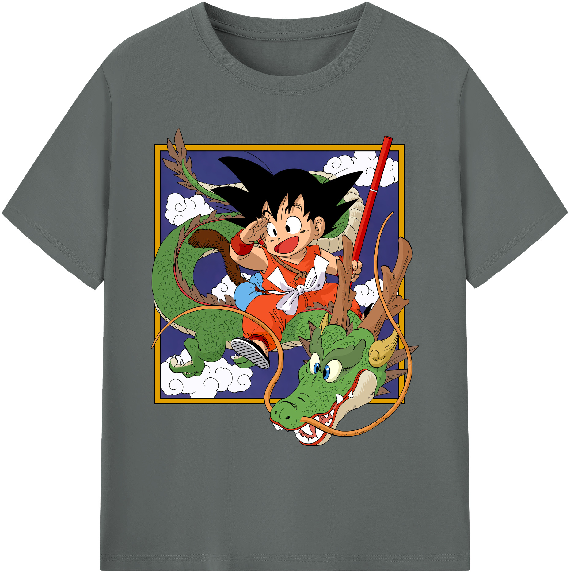 （画像用） ドラゴンボール 孫悟空（そん ごくう）Son Goku カカロット DRAGON BALL Kakarotto 綿100％ メンズ半袖Tシャツ｜肌触りやわらか＆通気性